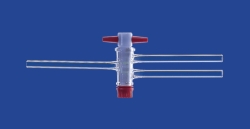 Two-way stopcocks with PTFE plug, borosilicate glass 3.3