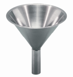 Special funnel for powder, 18/10 stainless steel
