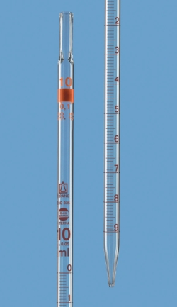 Graduated pipettes, AR-GLAS®, class AS, amber graduations, incl. individual certificate